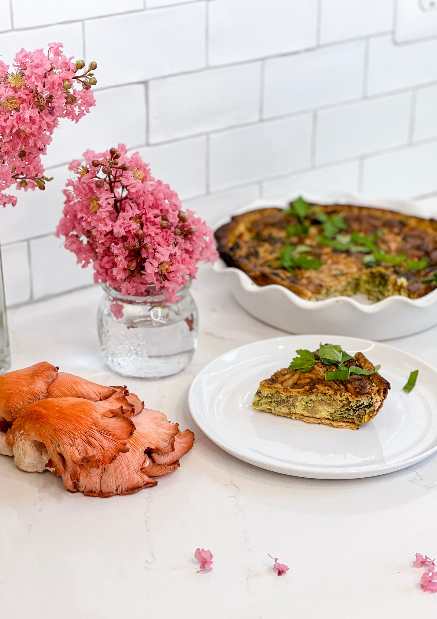 Mushroom and Spinach Quiche - Hodgins Harvest