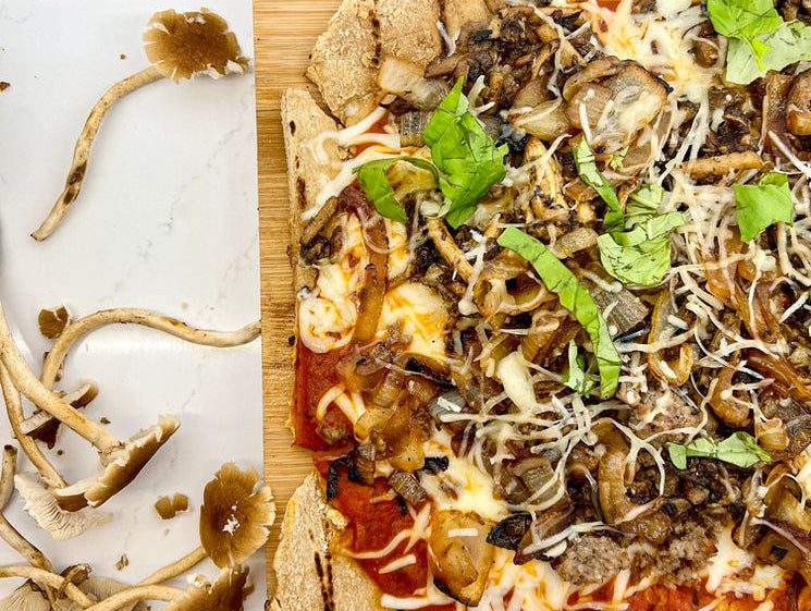 Mushroom & Sausage Grilled Pizza - Hodgins Harvest