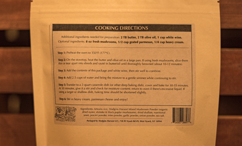 
                  
                    Cooking directions for Mushroom Risotto Kit - Hodgins Harvest
                  
                